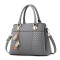 New design fashion pu leather women messenger shoulder bag ladies handbag with flower pendant