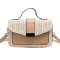 High quality toquilla pu leather messenger bag women shoulder bag straw bag for lady