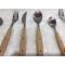 stainless steel cutlery set with wooden handle