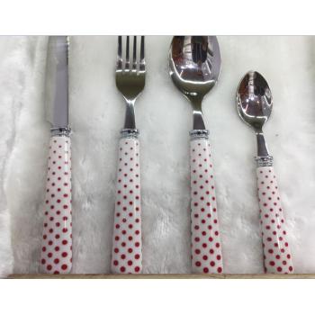 Reusable Plastic Handle Stainless Steel Cutlery