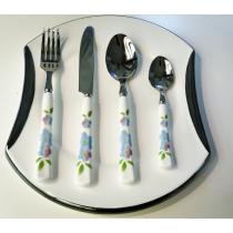 Flower Pattern Printed Ceramic Handle cutlery