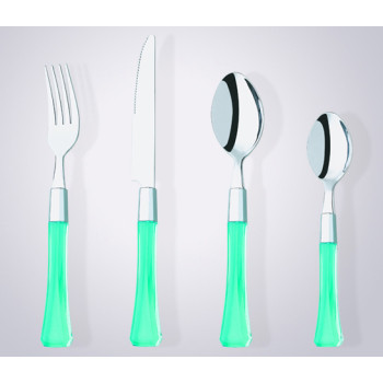 Exotic fantasy plastic handle stainless steel 24pcs cutlery sets