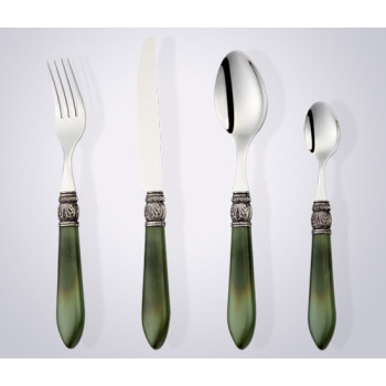 Acrylic handle unique stainless steel mirror polish cutlery
