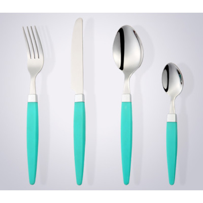 cathylin hot sell plastic handle stainless steel silverware