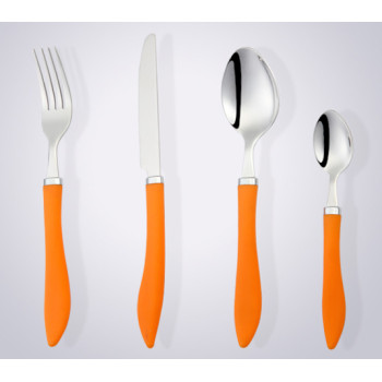 new design plastic handle stainless steel silverware