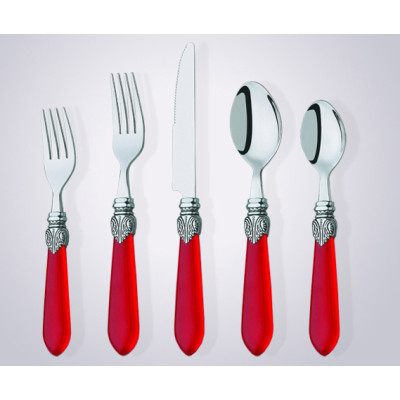 CS2002 acrylic handle cutlery set for promotion silverware