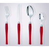 Cathylin 24 PCS plastic handle dinner cutlery set