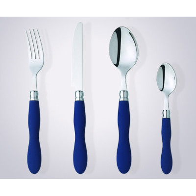 rubber finish cutlery set