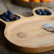 Eoc-friendly organic rice husk wooden baby dinner plate
