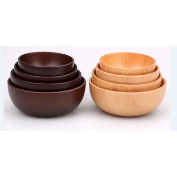 New Style Product Disposable Creative 4PCS Soup bowl Pizza Bowl Wooden bowl