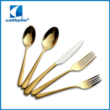 WZ002 Luxury gold plated cutlery set