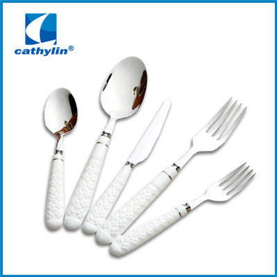 Best selling porcelain fruit spoon and fork