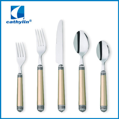 cultery set of dinnerware plastic handle cutlery