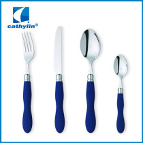 18/0 Stainless Steel Spoon & Fork with plastic handle