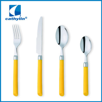 plastic handle stainless steel cutlery