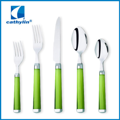 New Design Stainless Steel Cultery Sets Plastic Handle Fork Spoon Knife