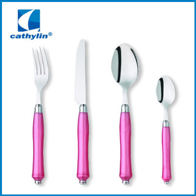 cultery set of dinnerware, plastic handle cutlery
