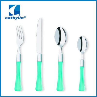 plastic handle cutlery set with ps handle
