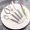 Stainless Steel Flatware Set With Porcelain Handle