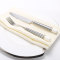 Stainless Steel Flatware Set With Porcelain Handle