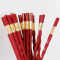 Chinese reusable red gold plated alloy fiberglass pps glass fiber chopsticks wedding gift favors