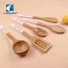Popular Design Ceramic Handle Cooking Utensil Wooden Soup Ladle Kitchen Tool Sets