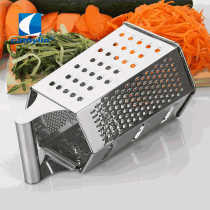 In stock 9 inches 6 side stainless steel kitchen grater slicer multi food metal grater