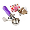 Large press and release cookies meat ball metal stainless steel ice cream scoop with trigger