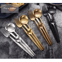 18/10 Stainless Steel Gold Flatware With Spoons Forks Knives For Wedding Hotel Restaurant Gift