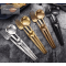18/10 Stainless Steel Gold Flatware With Spoons Forks Knives For Wedding Hotel Restaurant Gift
