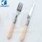 Special Desgin Acrylic Flatware Stainless Steel Cutlery Set With Plastic Handle For Gift Events