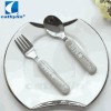 Classical premium quality children flatware, plastic handle stainless steel spoon and cutlery set