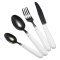 White Point Porcelain Handle Black Flatware 18/10 Stainless Steel Cutlery Sets With Ceramic Handle