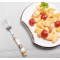 2pcs fruit set stainless steel ceramic handle a knife and fork fruit flatware