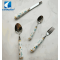 Flower pattern ceramic handle hotel cutlery set, stainless steel flatware