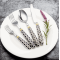 Stainless steel ceramic handle cutlery set for hotel