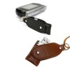 Customized leather swivel  USB flash drive