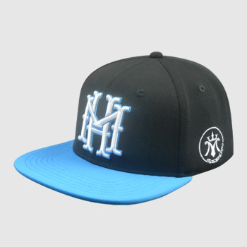 3D Embroidery Flat Brim Snapback Cap