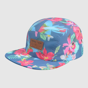 Colorful 5 Panel Printing snapback Hats/Caps with PU Badge