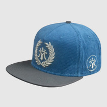 Corduroy 5 Panel Silvery Embroidery snapback Hats/Caps
