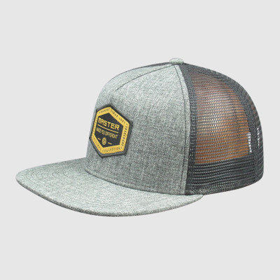 Gray Snapback Caps and Hats with Woven Badge