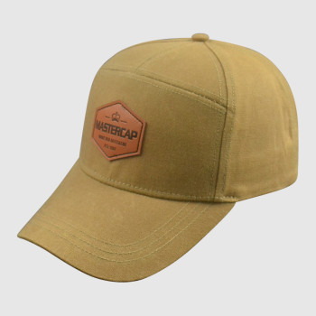 Khaki Performance Caps with PU Badge