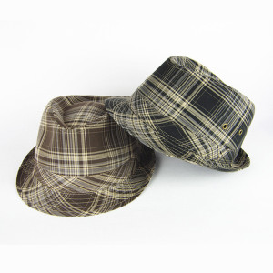 Cotton Fedora Hat With Metal Eyelet