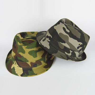 Cotton Camo Fedora Hat