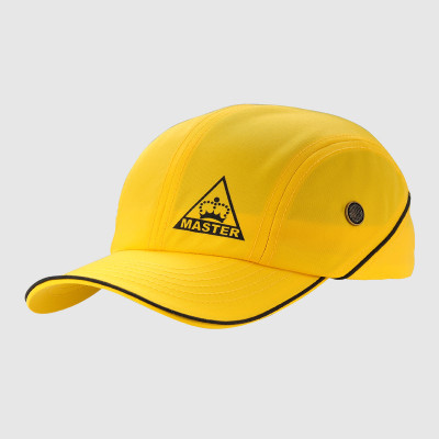 Yellow Stretch-fit Cap With Printing
