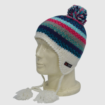 Jacquard Beanie With Bobble