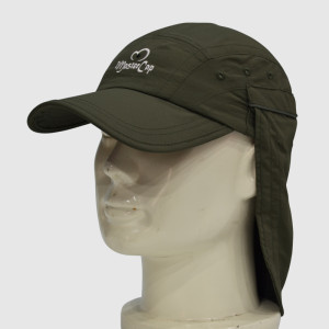 Army green Floppy Hat with Embroidery