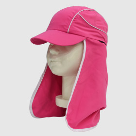 Pink Functional Floppy Hat with Embroidery