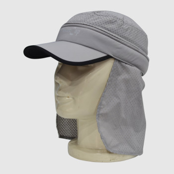 Gray Functional Floppy Hat With Printing