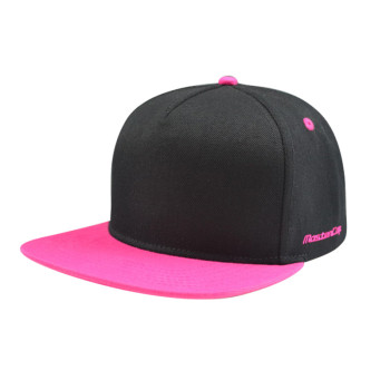 5 Panel Snapback Hats And Colour Black And Pink